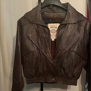 Women's Dark Brown Leather Jacket